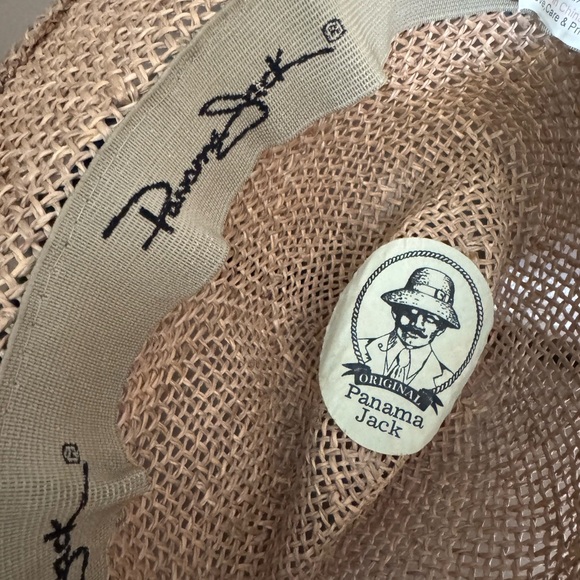 Panama Jack Tan and Blue Wide Brim Hat - Picture 6 of 7